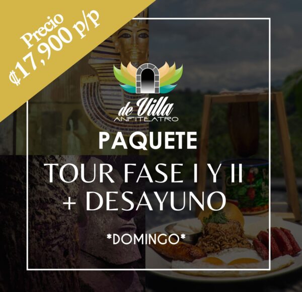 Paquete Desayuno Típico + Tour de las Cavernas del Virilla Fase 1 y 2