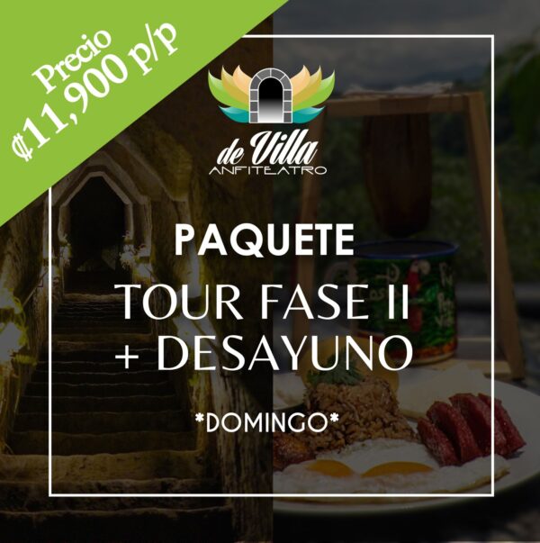 Paquete Desayuno Típico + Tour de las Cavernas del Virilla Fase 2